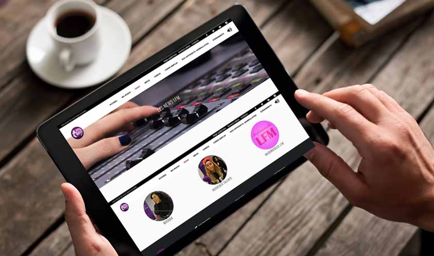 Site LFM Radio sur tablette -78 Mantes-la-jolie - Yvelines