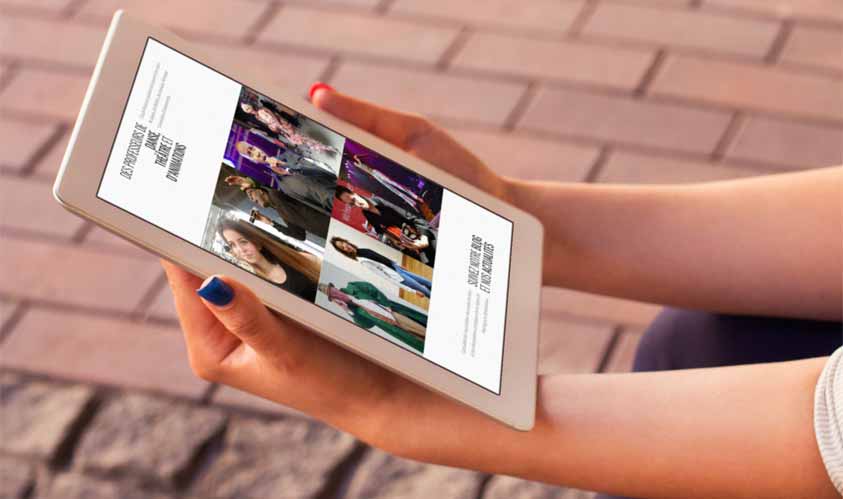 Site école de danse et théâtre à Montigny sur tablette