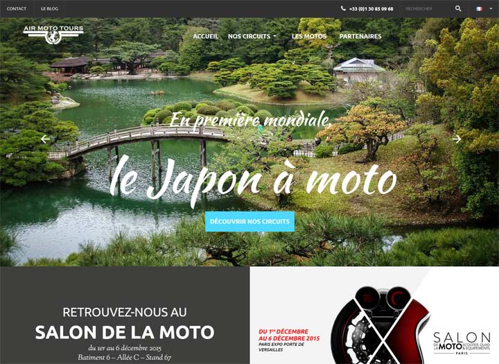 Agence de voyage à moto - Air Moto Tours - Site avec Prestashop