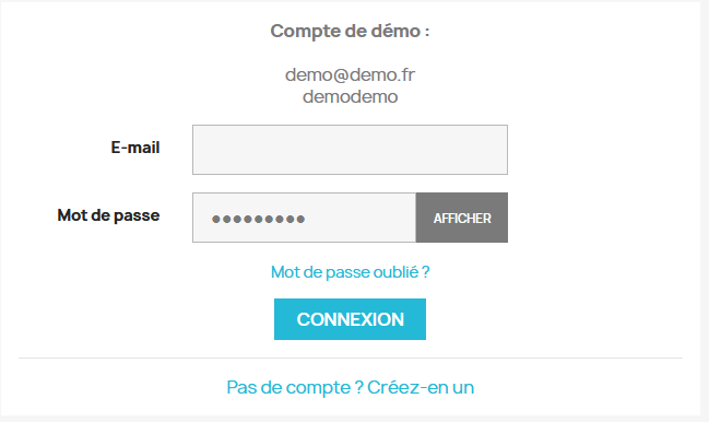 Prestashop écran de connexion au compte client modifié